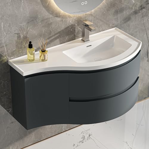 Weibath 36 Inch Floating Bathroom Vanity with Sink